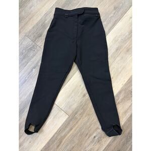 Fera Black Ski Pants Stirrup Hem Women’s 8 Short